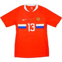 2008 russia match worn away shirt bazhenov 13 v holland