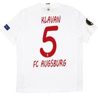 2015-16 FC Augsburg Match Issue Europa League Home Shirt Klavan #5