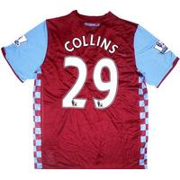 2010 11 aston villa match issue home shirt collins 29