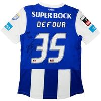 2011-12 Porto Match Issue Signed Home Shirt Defour #35