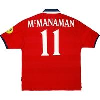 2000 England Match Issue European Championship Away Shirt McManaman #11