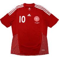 2009 Denmark Match Worn Home Shirt #10 (Rommedahl) v Greece