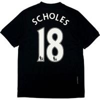 2009 10 manchester united away shirt scholes 18 mint xl