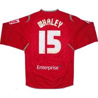 2007-08 Preston Match Worn Away L/S Shirt Whaley #15