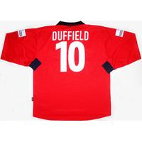2000-01 York City L/S Match Issue Home Shirt Duffield #10