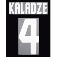 2006-07 AC Milan Player Issue European Kaladze #4 Name Set