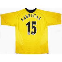 2005 06 arsenal away shirt fabregas 15 very good xl