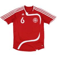 2007-08 Denmark Women\'s Match Issue Home Shirt #6 (Hansen)