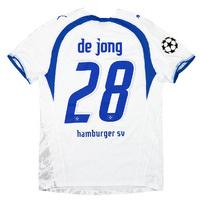 2006 hamburg match issue champions league home shirt de jong 28