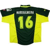 2000-01 Sporting Lisbon Match Issue Away Shirt Marco Almeida #16