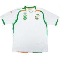 2007 ireland match worn away shirt 8 reid v denmark