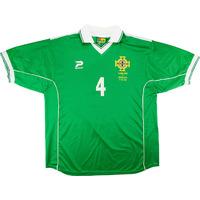2000 northern ireland match worn home shirt 4 taggart v denmark