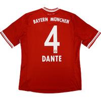 2013 bayern munich match issue audi cup final home shirt dante 4 v man ...