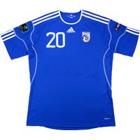 2011 Cyprus Match Worn Home Shirt #20 (Avraam) v Denmark