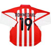 2000 02 psv match issue home ls shirt rommedahl 19