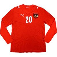 2008-10 Austria Match Issue Home L/S Shirt #20