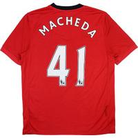 2009-10 Manchester United Home Shirt Macheda #41 (Very Good) M