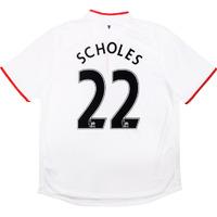 2012-13 Manchester United Away Shirt Scholes #22 (Excellent) S