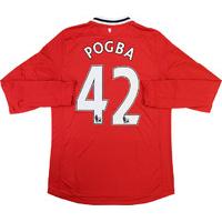 2011-12 Manchester United Player Issue Home L/S Shirt Pogba #42 *w/Tags* L