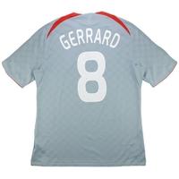 2008-09 Liverpool CL Away Shirt Gerrard #8 (Excellent) M