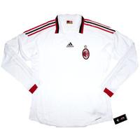 2009-10 AC Milan Player Issue Away L/S Shirt *BNIB* XL