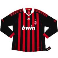 2009-10 AC Milan Player Issue Home European L/S Shirt *w/Tags* XL