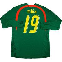 2006-07 Cameroon Match Issue Home L/S Shirt Mbia #19