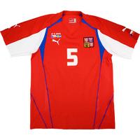 2005 Czech Republic Match Worn Home Shirt Bolf #5 (v Sweden)