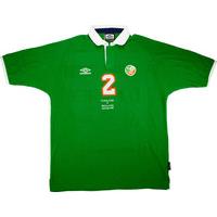 2000 ireland match worn home shirt 2 carr v holland
