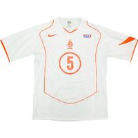 2004 Holland Match Issue Away Shirt Bouma #5 (v France)