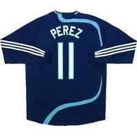 2007 Ajax Match Issue Away L/S Shirt Perez #11