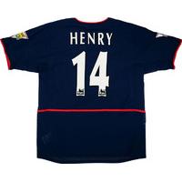 2002-03 Arsenal Match Issue Away Shirt Henry #14