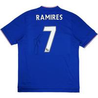 2015-16 Chelsea Home Signed Shirt Ramires #7 (Excellent) L