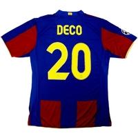 2007-08 Barcelona Match Worn Champions League Home Shirt Deco #20 (v Celtic)