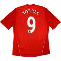 2010 11 liverpool home shirt torres 9 excellent xl