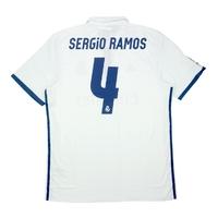 2016 17 real madrid player issue authentic home shirt sergio ramos 4 w ...