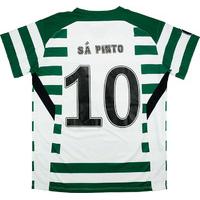 2004 05 sporting lisbon match worn uefa cup home shirt s pinto 10 v az