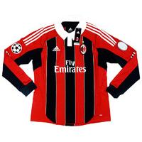 2012 13 ac milan champions league home ls shirt bnib