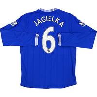 2009-10 Everton Home L/S Shirt Jagielka 6 *Mint* M