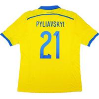 2015 Ukraine Match Issue European Championship Qualifiers Home Shirt Pyliavskyi #21 (v Luxembourg)