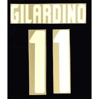 2006-07 AC Milan Player Issue European Gilardino #11 Name Set