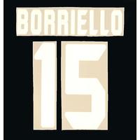 2006-07 AC Milan Player Issue European Borriello #15 Name Set