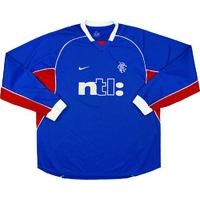 2001-02 Rangers Match Issue Home L/S Shirt #6