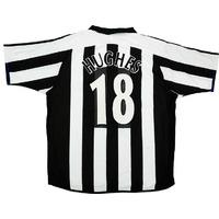 2003-04 Newcastle Match Worn UEFA Cup Home Shirt Hughes #18 (v PSV)