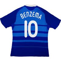 2008-09 France Home Shirt Benzema #10 (Very Good) L