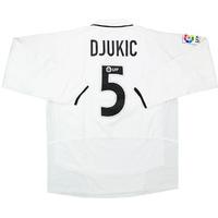 2002-03 Valencia Player Issue Home L/S Shirt Djukic #5 *As New* XL