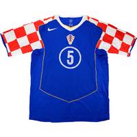 2004 Croatia Match Worn Away Shirt #5 (R.Kova?) v Denmark