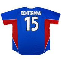 2001-02 Rangers Match Worn UEFA Cup Home Shirt Konterman #15 (v Feyenoord)