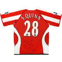 2006-07 Sheffield United Match Issue Home Signed Shirt S.Quinn #28