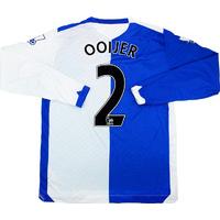 2008-09 Blackburn Match Issue Home L/S Shirt Ooijer #2